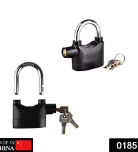 Heavy-duty security padlock with alarm for theft protection