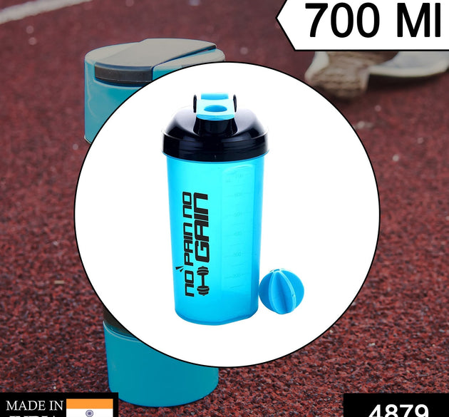 700ml protein shaker bottle with powder storage compartments