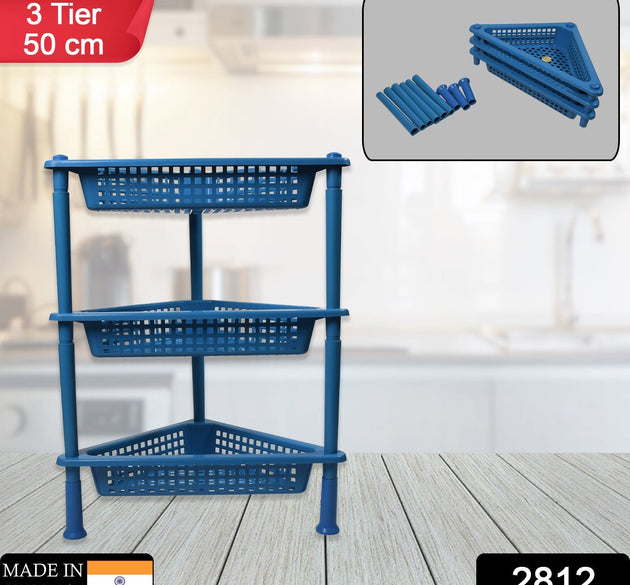 3-tier plastic rack shelf