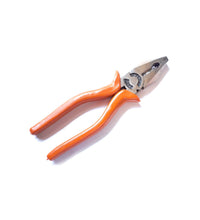 Heavy-duty pliers with wire cutting capability.