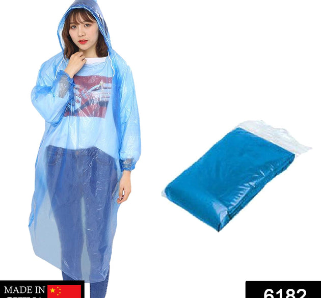 Disposable rain coat for staying dry in rain and storms