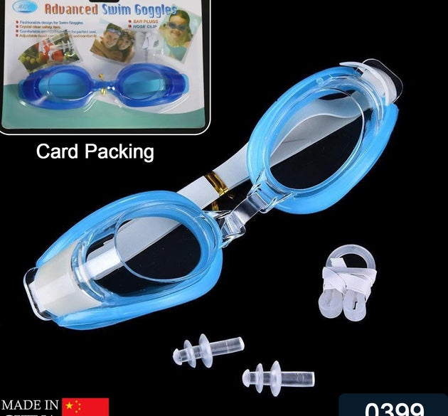 Swimming goggles with ear and nose plugs