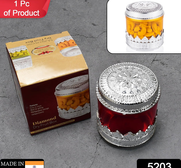 Diamond design dry fruit container, clear view