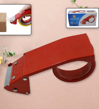 Metal tape dispenser with cutter, for home and office use.