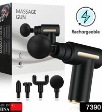 Percussion massager for deep tissue relief, various speed settings.