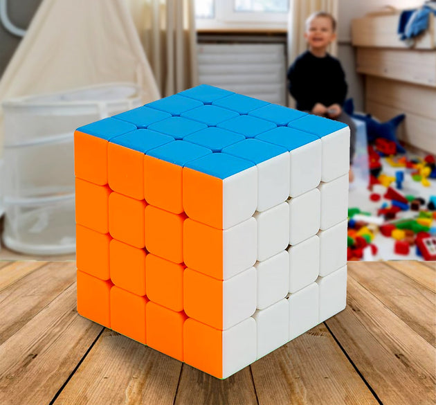 Small Puzzles Cubes 4×4×4 High Speed Sticker Less Magic Cube Game, Kids and Professionals Magic Cube Puzzle Toy, Pack of 1, 8+ Years