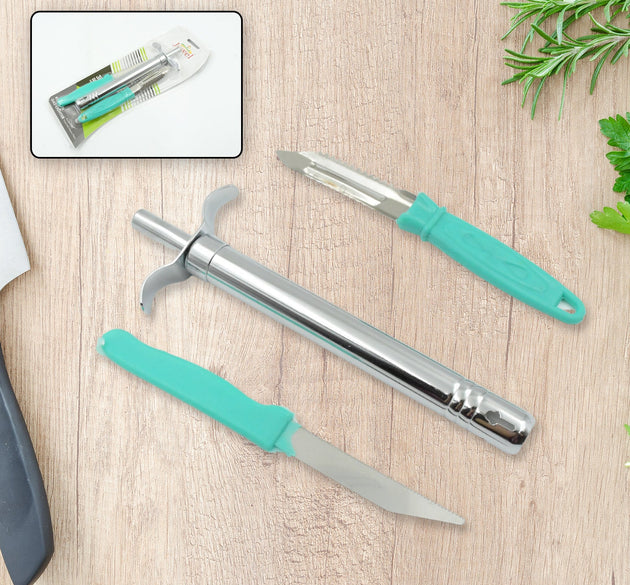 Kitchen combo set with lighter, knife, and peeler