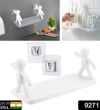 Wall-mounted floating shelf, suitable for living room, bedroom, or kitchen decor.