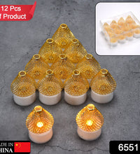 Flameless LED candles, 12 pieces, in decorative packaging