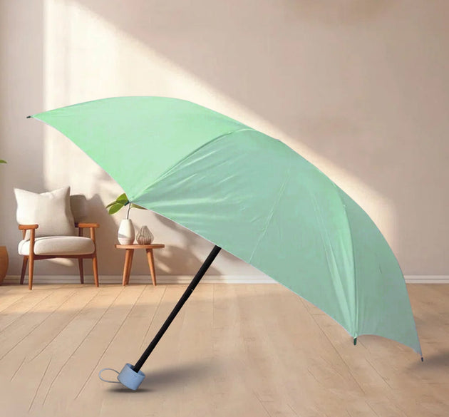 3 Fold Manual Open Umbrella | Windproof, Sunproof & Rainproof with Sturdy Steel Shaft | Easy to Hold & Carry | Umbrella for Women, Men & Kids (1 Pc)