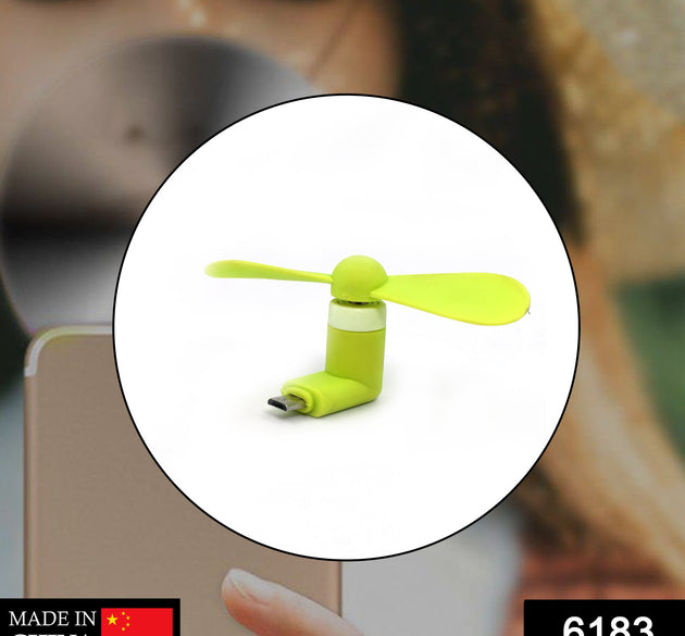 mini USB fan For Having cool air instantly, anywhere and anytime purposes (Micro Port)