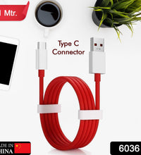 Red Type C data cable for mobile devices