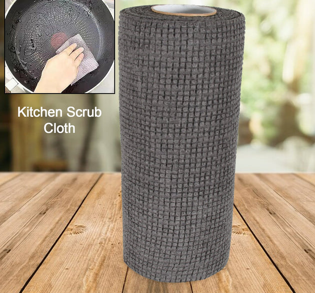 Durable Kitchen Scrub Cloth, Microfiber Cleaning Cloth Roll, Kitchen Wear-Resistant Cloth 20×22cm, Multipurpose Cleaning Cloths for Kitchen (1pc)