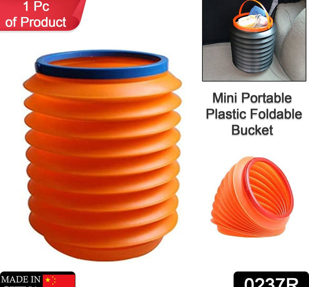 Foldable Storage Bucket, Water Container & Dustbin Multiuse bucket ( red )