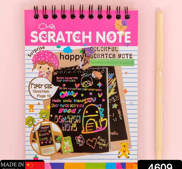 Scratch art book with rainbow sheets, pack of 1