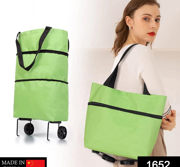 Folding cart bags for shopping, travel luggage trolley bag.