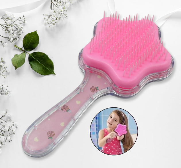 Cartoon Hair Brush Massage Shower Comb Blur Wet Salon Hair Brushes Hair Styling Tools, Glitter Comb, Soft & Smooth Brush, Mermaid Brush For Kids Return Gifts For Kids (1 Pc )