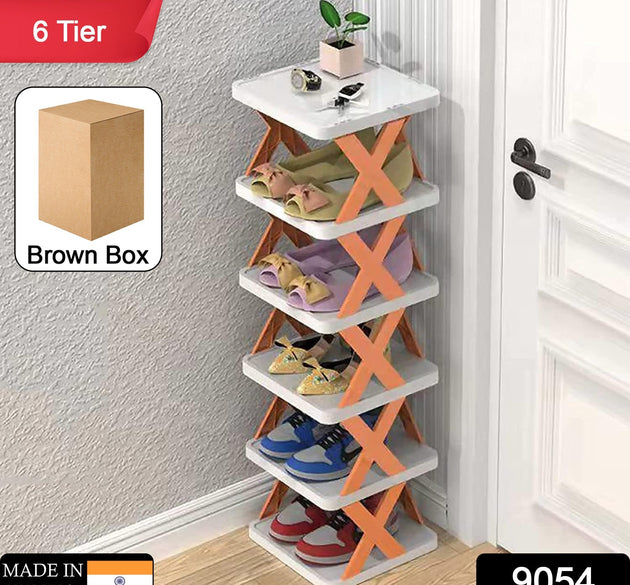 6 Layer Foldable Shoe Rack, Portable Storage Organizer for Home & Office