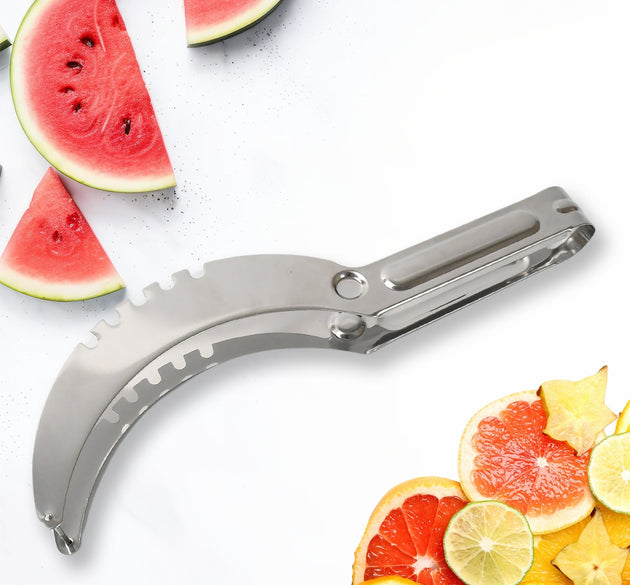 3in1 Stainless Steel Watermelon Cantaloupe Slicer Knife, Corer Fruit, Vegetable Tools Kitchen (1 Pc)