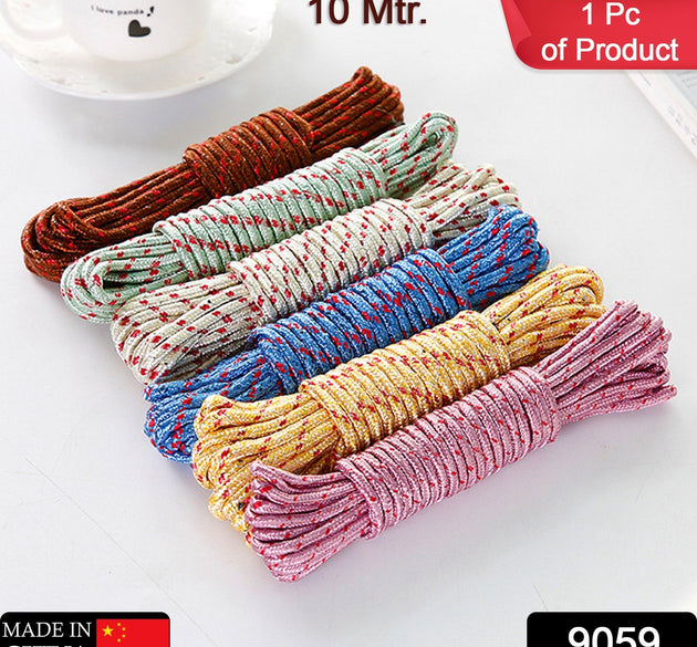 Heavy duty clothesline rope, 10 meters, for drying clothes