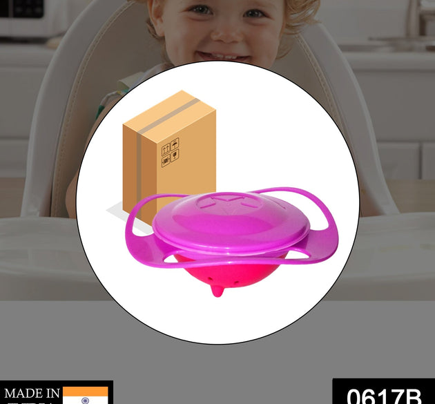 Rotating baby bowl for easy serving of food to toddlers, reducing spills.