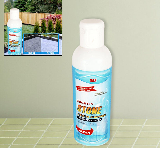 Stone Stain Remover Cleaner, Stone Crystal Plating Agent, Marble Stone Cleaner Polishes, Crystal Plating for Kitchen, Patio, Backyard Marble Cleaner and Polish (75 ML Approx / 1 pc)