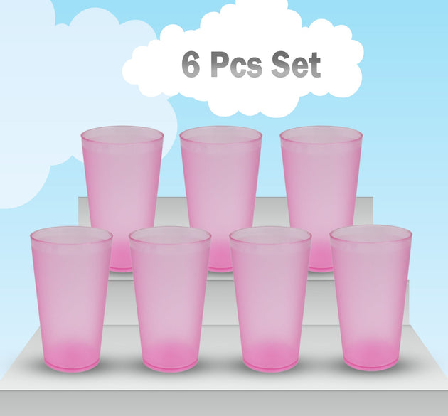 Elegant set of 6 large glasses for enjoying water and beverages comfortably.