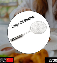 Heavy-duty oil strainer for draining fried foods