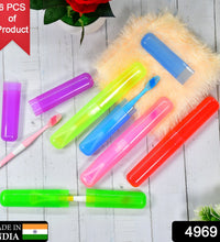 Travel-friendly toothbrush covers, 6-piece plastic set