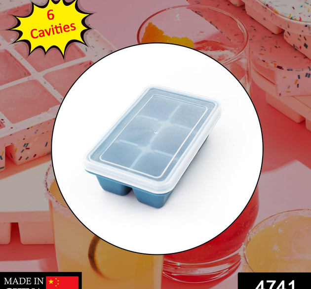 6 Grid Silicone Ice Tray used in all kinds of places like household kitchens for making ice from water and various things and all.