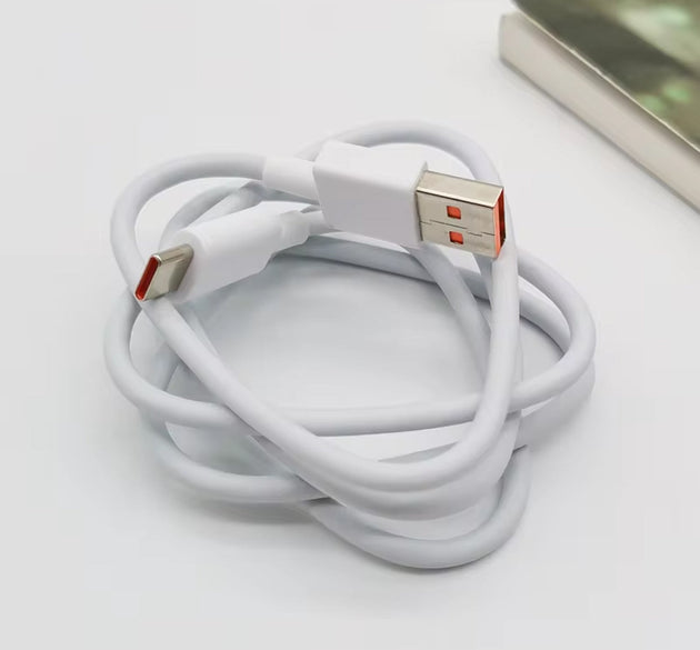 type c white charging cable