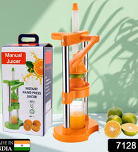 Cold press juicer with handle for easy squeezing