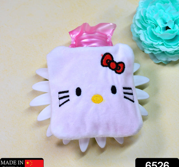 White Hello Kitty hot water bag for pain relief