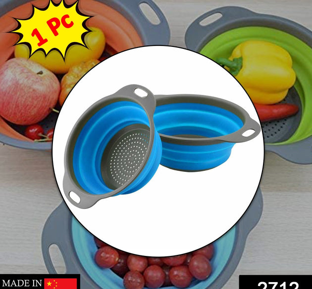 Foldable silicone strainer for kitchen