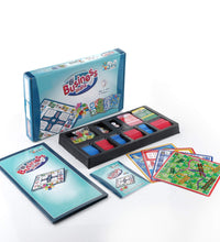 Business game set with plastic money coins and game board