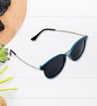 UV protected round sunglasses, classic and lightweight, ideal for everyday use.