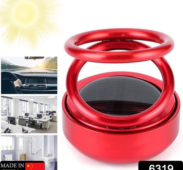 Solar-powered car aroma diffuser with rotating design