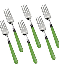 Comfortable grip stainless steel forks set of 6 for dining.