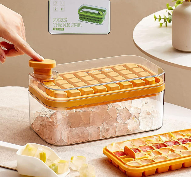 Ice Cube Tray with Lid 32 Grid