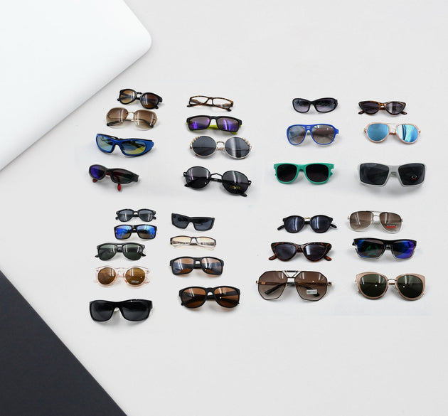 Mixed design sunglasses for UV protection.