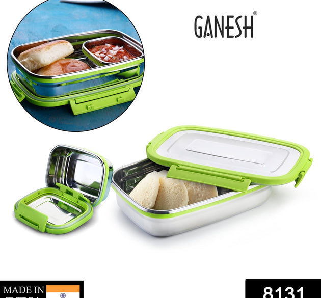 Stainless steel lunch box for office and school use