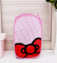 Waterproof canvas laundry bag with stylish print for home organization.