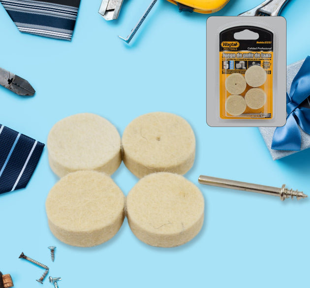 5 Pcs Wool Felt Polishing Pad