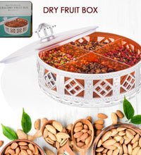 Round Silver 4-Section Dry Fruit Gift Box