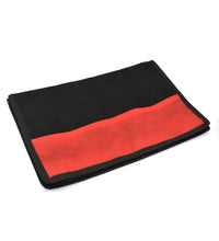 Detailed view of laptop cover bag, designed for convenient laptop transport