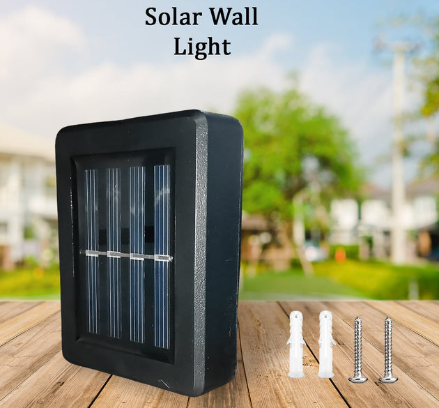 Solar Wall Lights Small Fence Lights Solar Powered Up Down LED Porch Light Garden Lights Outdoor Solar Landscape Lights WaterProof Light (1 Pc)