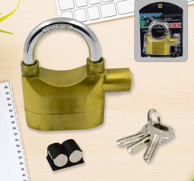 Security Alarm Metallic Lock System with 3 Keys (1 Set / Mix Color)