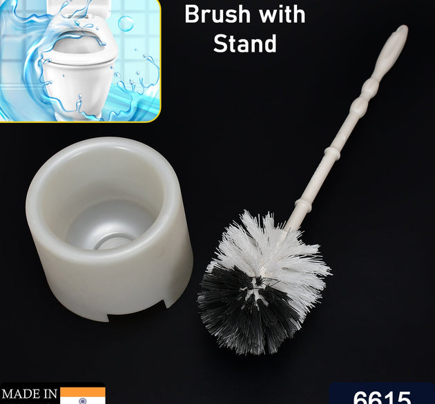 Toilet brush with holder, potted design