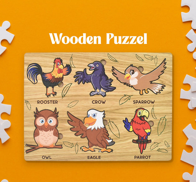 Melissa & Doug Wooden Bird Puzzle Board