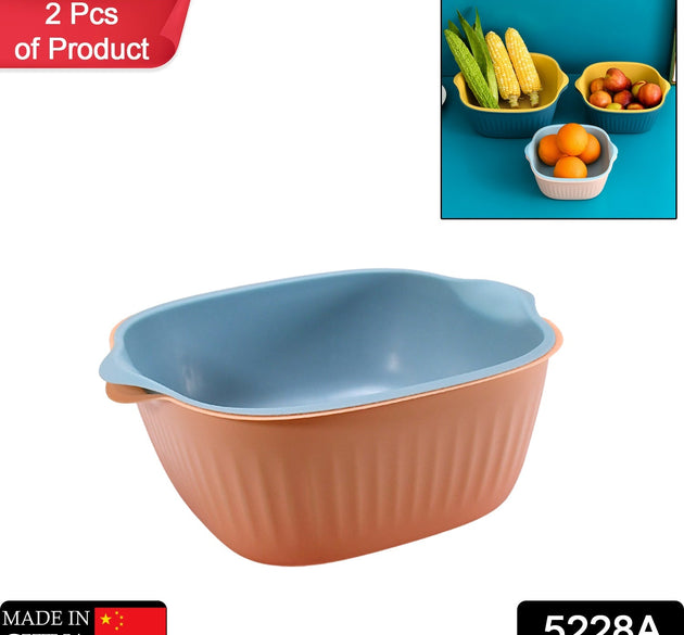 Plastic kitchen bowl with handles